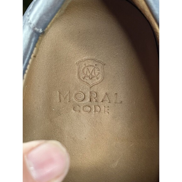 Moral Code Quintus Navy Leather Men’s Sneakers Size 11 M 10054-402 - Picture 6 of 9